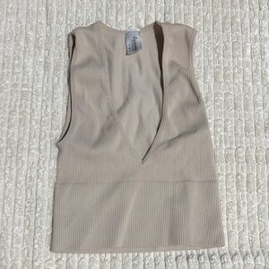 Ribbed V-Neck Tank Top